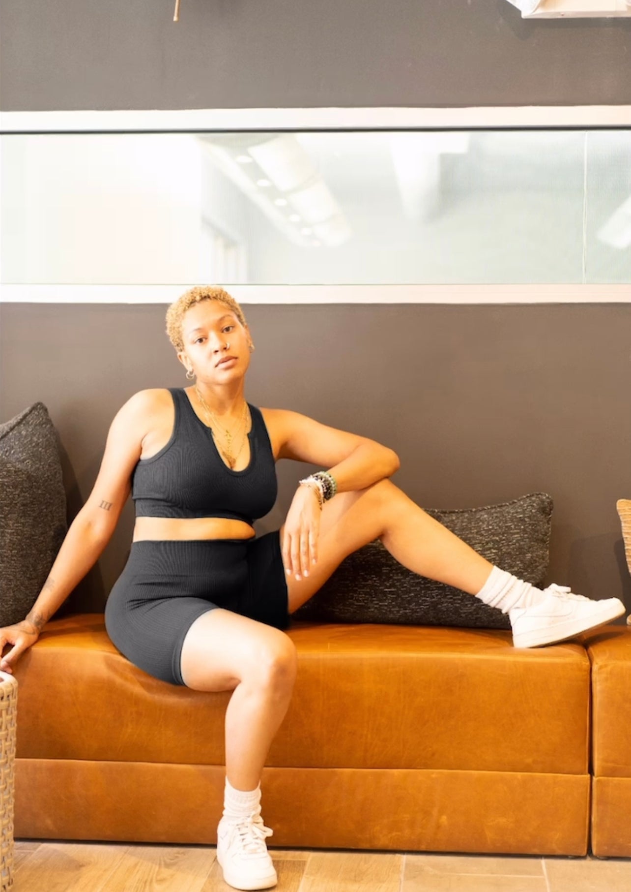 Onyx Ribbed Short Set